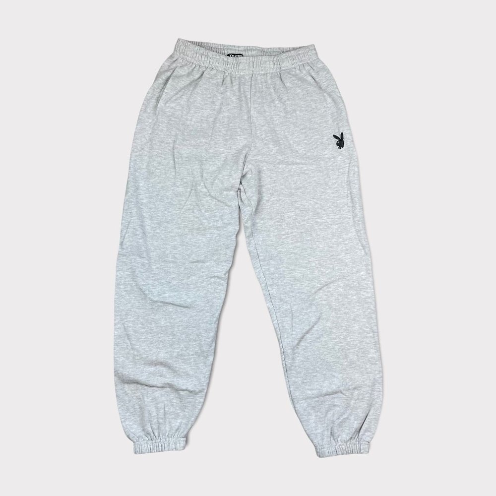 Playboy grey sweatpants joggers fitted bottoms